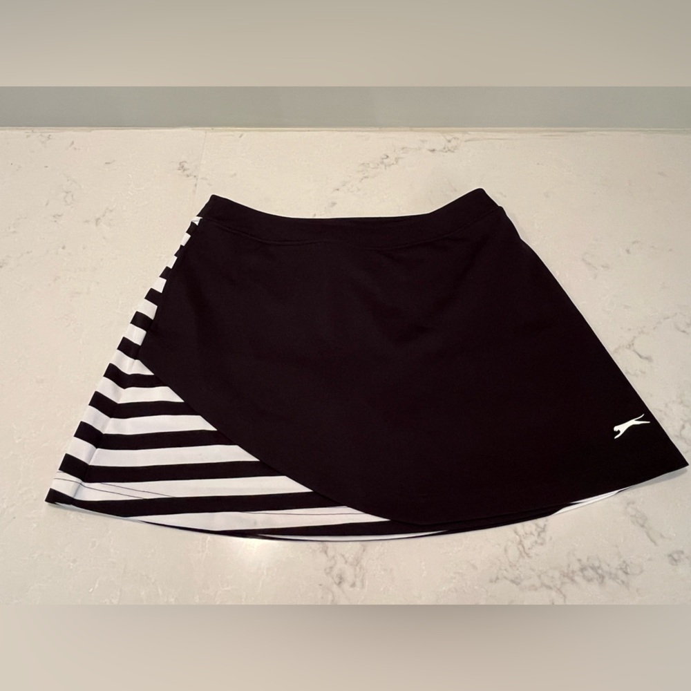 Szlanger- Black and White Striped Women's Skort